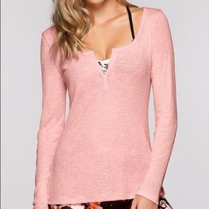 Lorna Jane Ribbed Peach 🍑 long sleeve top